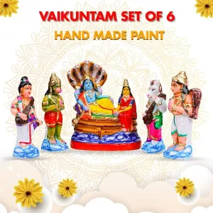 Vaikuntam Set- 8.5 Inch | Giri Golu Doll/ Clay/ Navratri Bommai/ Gifts/ Showpiece