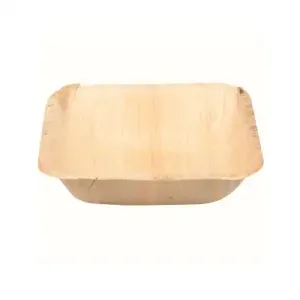 4″ (10 cm) Square Disposable Palm Leaf Bowls (pack of 50)