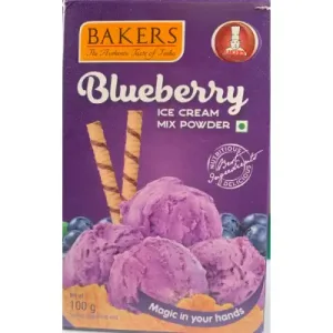BAKERS ICE CREAM MIX POWDER BLUEBERRY  100g  (pack of 3)