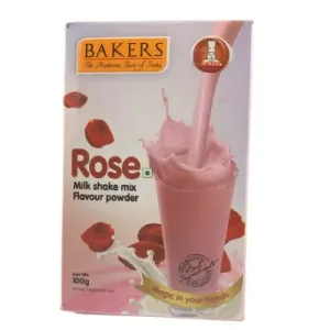 BAKERS MILKSHAKE MIX POWDER ROSE FLAVOUR 100g  (pack of 10)
