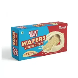 Manna Millet Bytes Wafers Vanilla-75g (pack of 6)