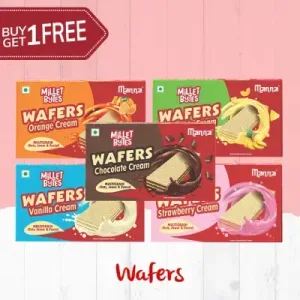 Manna Millet Bytes Wafers Vanilla-75g (pack of 1)