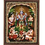Raja Alangaram Murugan Picture with wooden frame – 14 x 11 inches