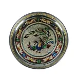 Stainless Steel Pooja Plate – Peacock design