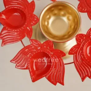 Metal Urli with Lotus Diya – WBG1468
